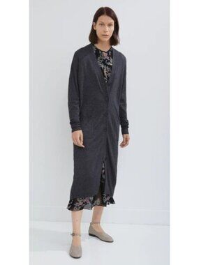 Isabel Marant Etoile Anderson Long Gray Wool Blend Cardigan FR 38 US 6